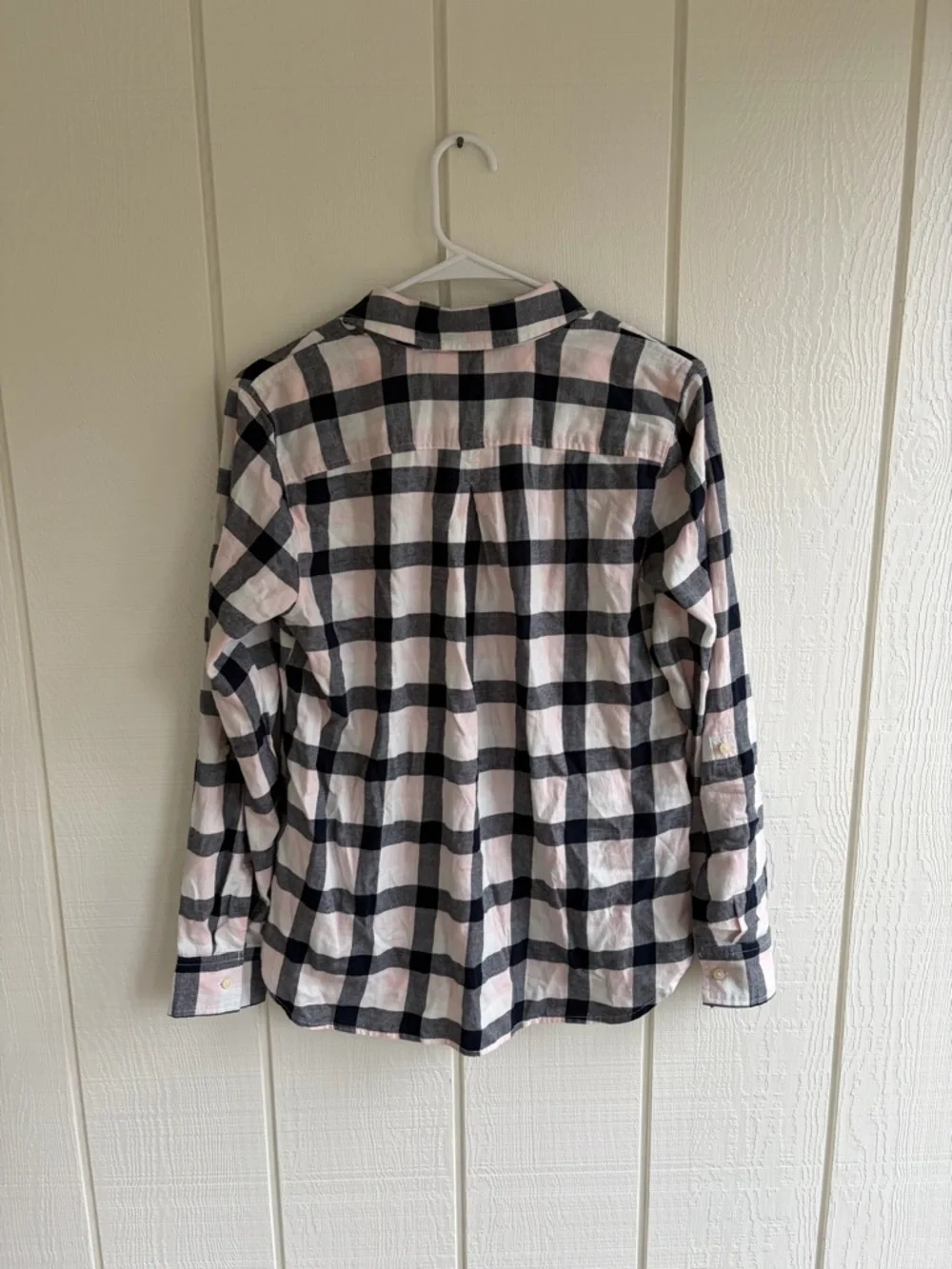 Tommy Hilfiger Black and Light Pink Plaid Button-Down Shirt